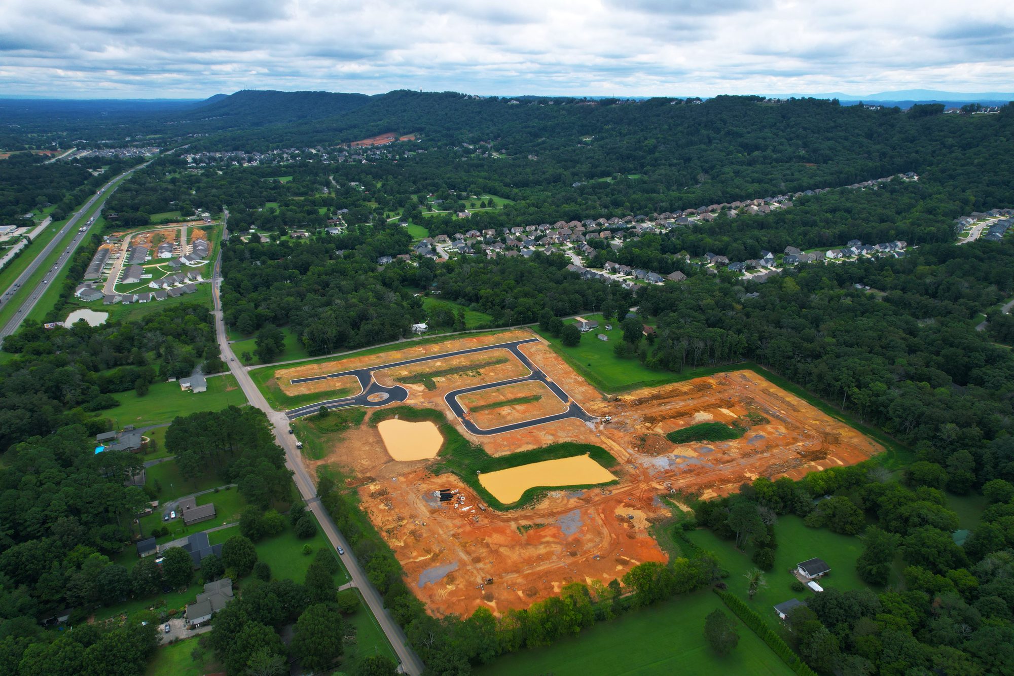 4K aerial, Chattanooga development mapping