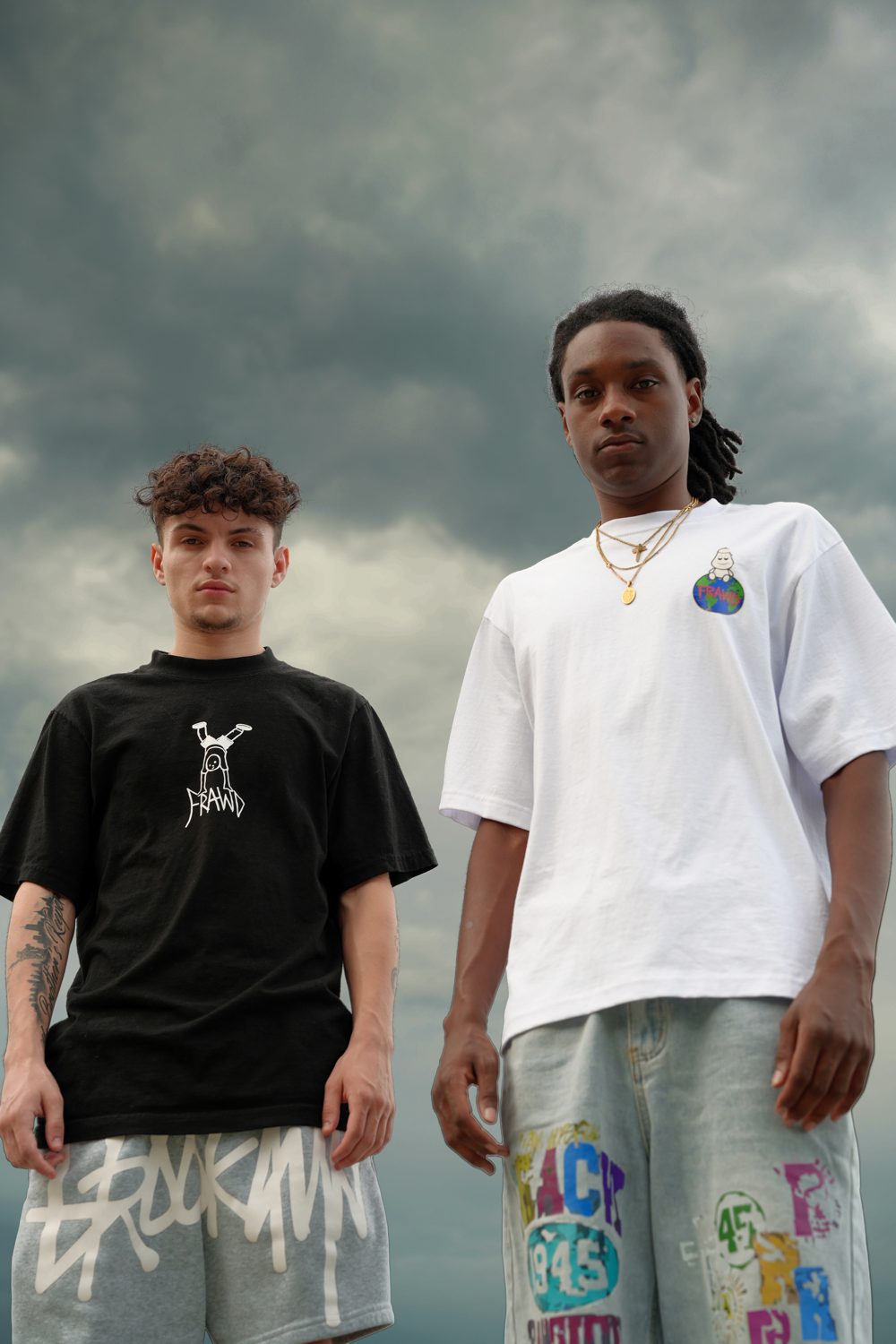 FRAWD apparel, dual model campaign