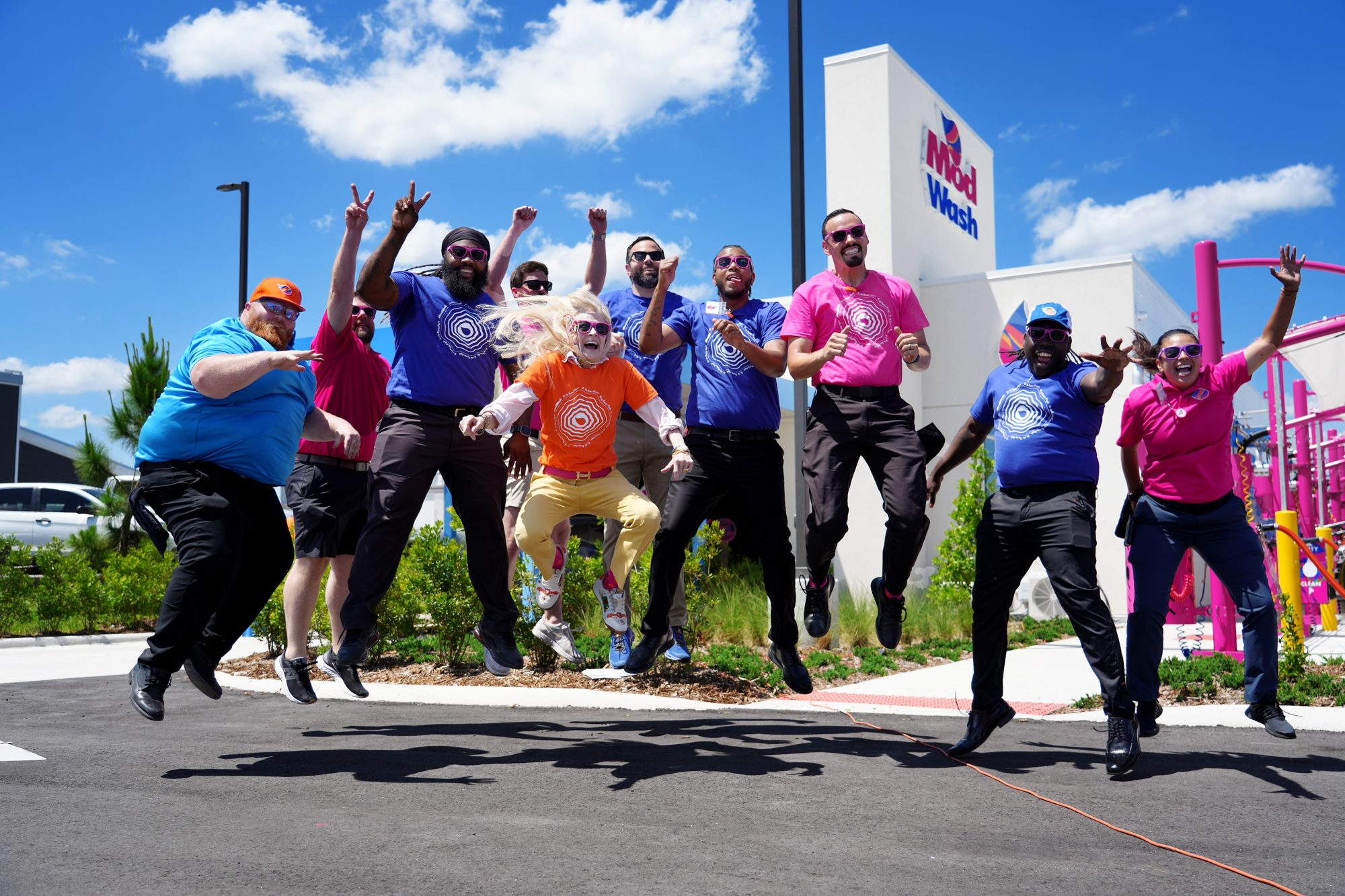 ModWash team at a location grand opening